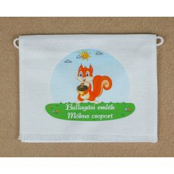   Mókus csoport, fehér színű vászon ballagó tarisznya (más alapanyag is választható) 