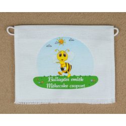   Méhecske csoport, fehér színű vászon ballagó tarisznya (más alapanyag is választható) 