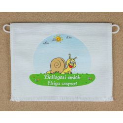   Csiga csoport, fehér színű vászon ballagó tarisznya (más alapanyag is választható) 