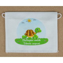   Teknős csoport, fehér színű vászon ballagó tarisznya (más alapanyag is választható) 