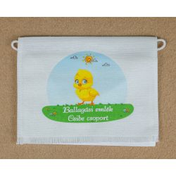   Csibe csoport, fehér színű vászon ballagó tarisznya (más alapanyag is választható) 