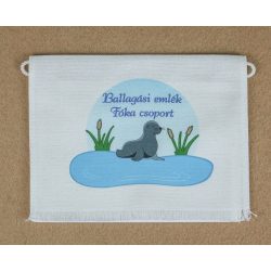   Fóka csoport, fehér színű vászon ballagó tarisznya (más alapanyag is választható) 