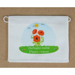   Pipacs csoport, fehér színű vászon ballagó tarisznya (más alapanyag is választható) 