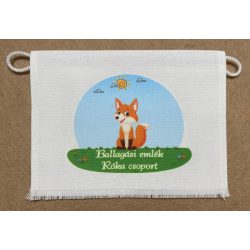   Róka csoport, fehér színű vászon ballagó tarisznya (más alapanyag is választható) 