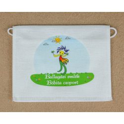   Bóbita csoport, fehér színű vászon ballagó tarisznya (más alapanyag is választható) 