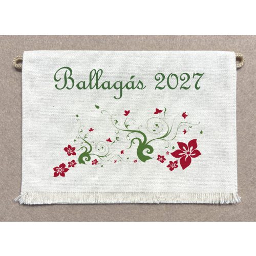 Iskolai ballagó tarisznya, "C" - bordó-zöld