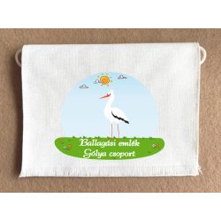   Gólya csoport, fehér színű vászon ballagó tarisznya (más alapanyag is választható) 