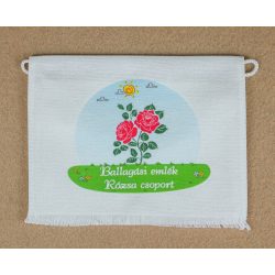   Rózsa csoport, fehér színű vászon ballagó tarisznya (más alapanyag is választható) 