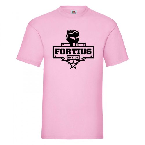 Rózsaszín unisex póló egyszínű emblémával (MÁS SZÍN IS VÁLASZTHATÓ)