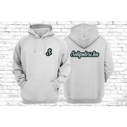   Gyermek kapucnis pulóver egyszínű nyomattal elöl és hátul emblémázva